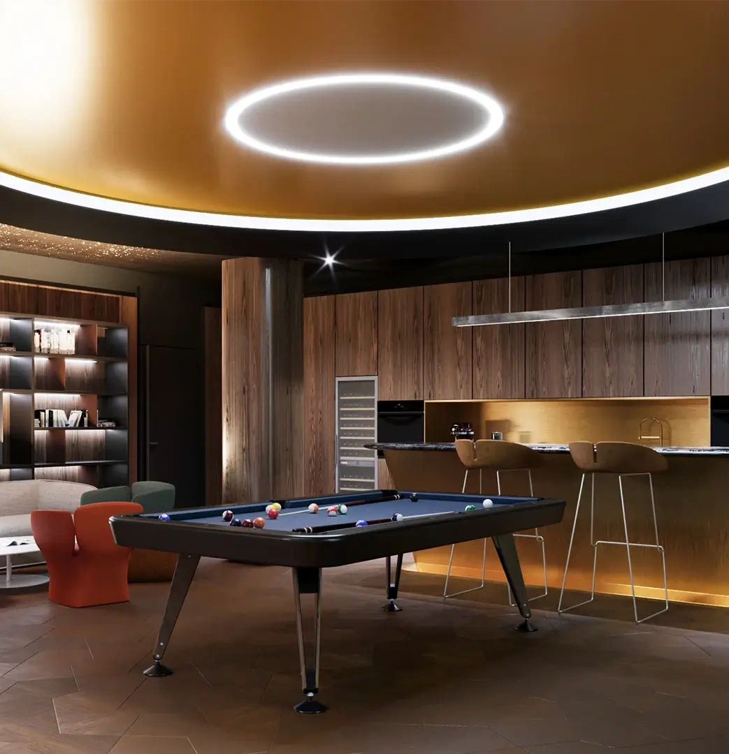 Sala Klubowa i Bar w Apartamentach m7